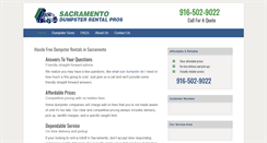 Desktop Screenshot of dumpsterrentalsacramentoca.com