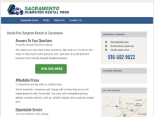 Tablet Screenshot of dumpsterrentalsacramentoca.com
